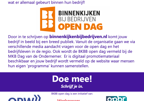 Kom binnen bij Bedrijven: Open Dag 